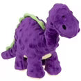 goDog Dinos Bruto Purple Plush Dog Toy – Chew Guard™ Durable Squeaky Toy (Small)