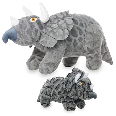 Mighty Dinosaur Triceratops Dog Toy – Durable Plush for Playtime